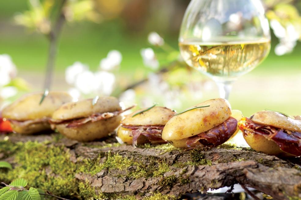 Papillotes de pommes de terre farcies au jambon espagnol