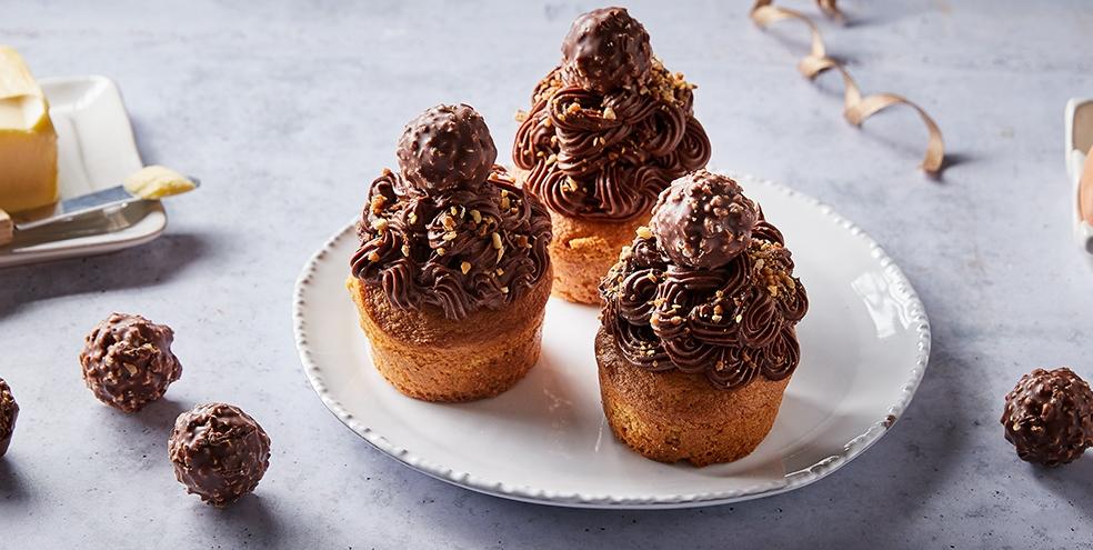 Cupcakes aux Ferrero Rocher