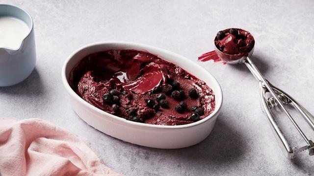 Crème glacée myrtille