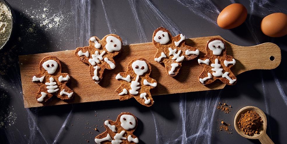 Mini squelettes en pain d'épices