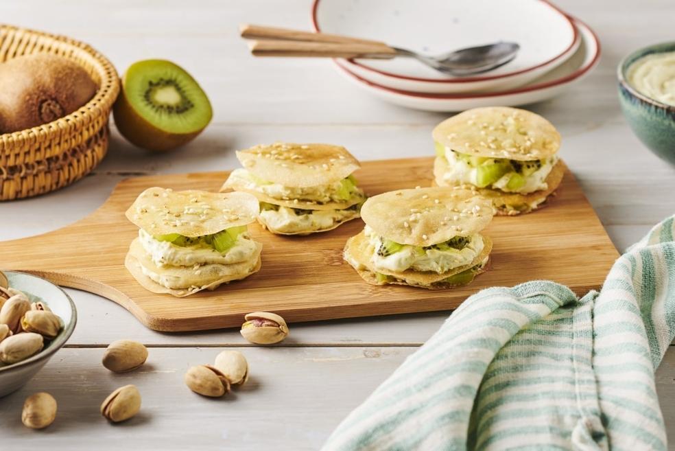 Millefeuille kiwi et pistache