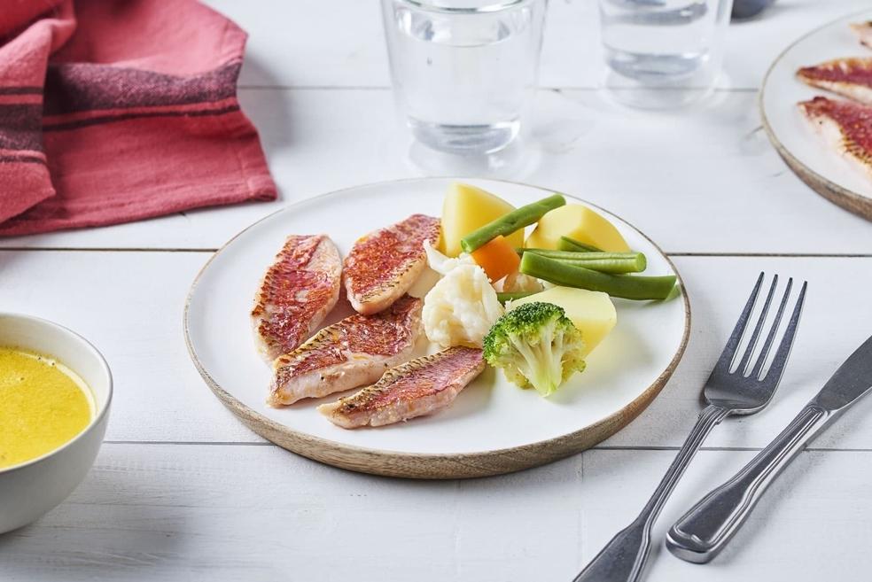 Filets de rouget et sauce au safran
