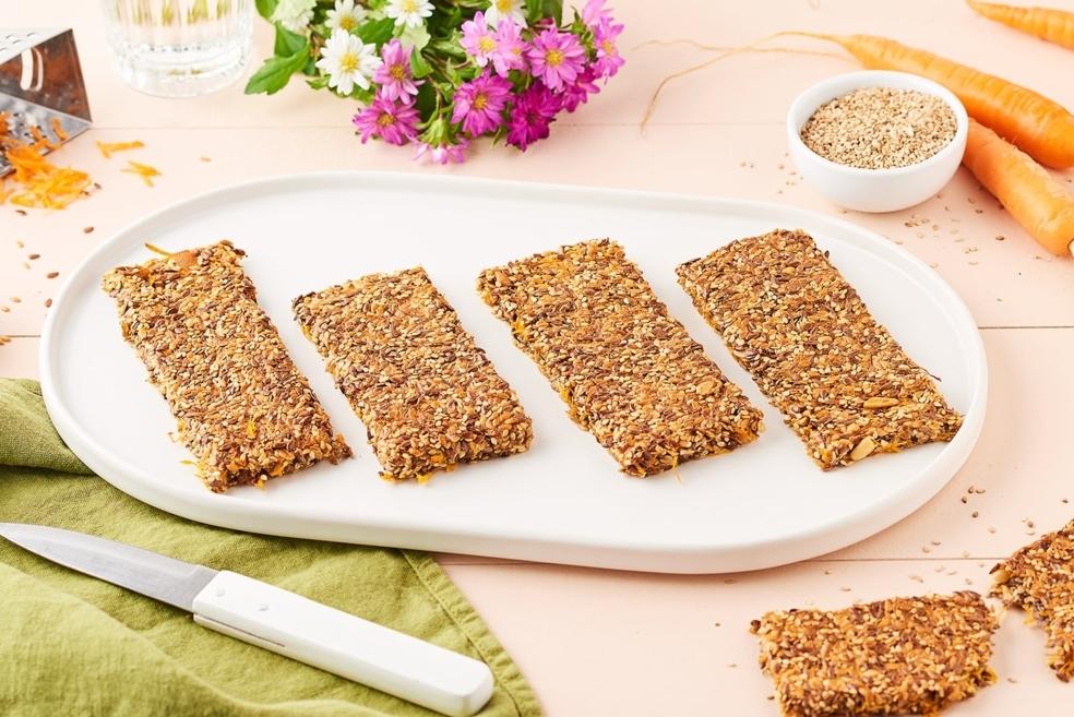 Crackers aux graines et à la carotte