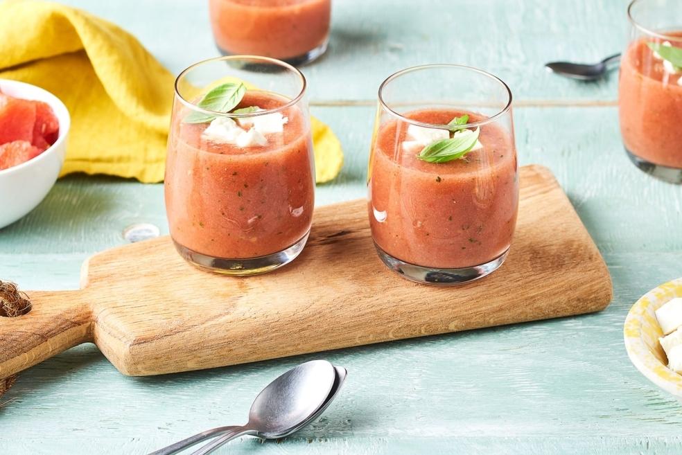 Gaspacho de tomate et pastèque