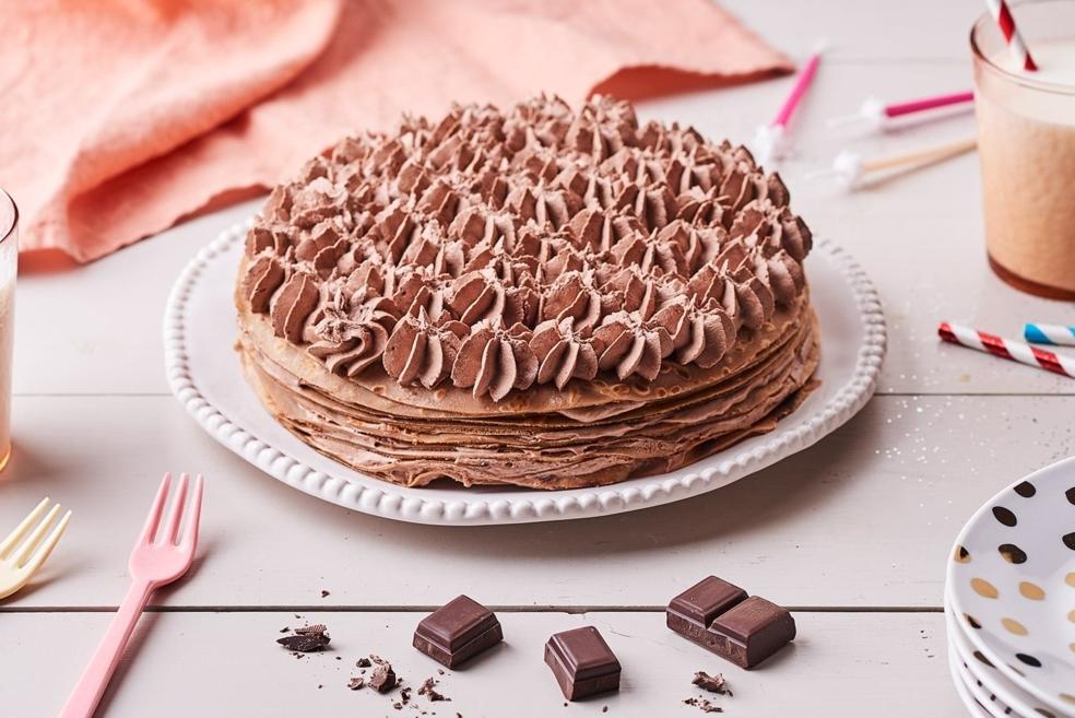 Gâteaux de crêpes chocolat-noisettes