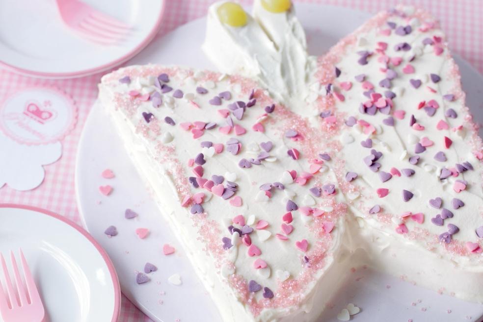 Gâteau papillon girly