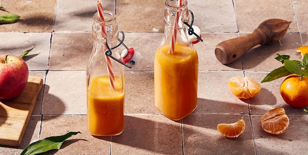 Jus pommes, clémentines, curcuma