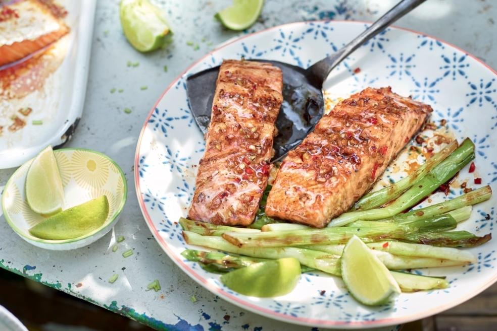 Pavés de saumon marinés à la thaïlandaise