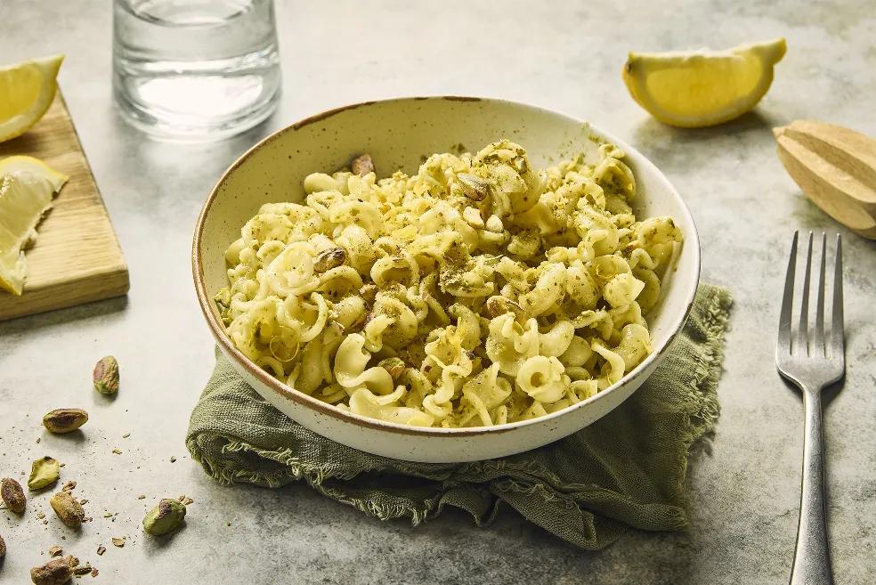 Pâtes aux pistaches et au citron