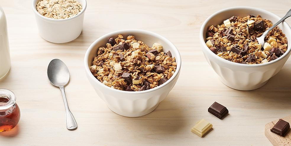 Granola maison aux trois chocolats