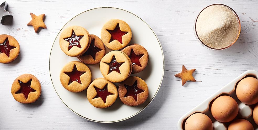 Sablés boules de Noël à la confiture