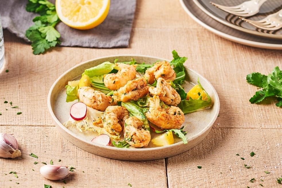 Langoustines gratinées à l’ail