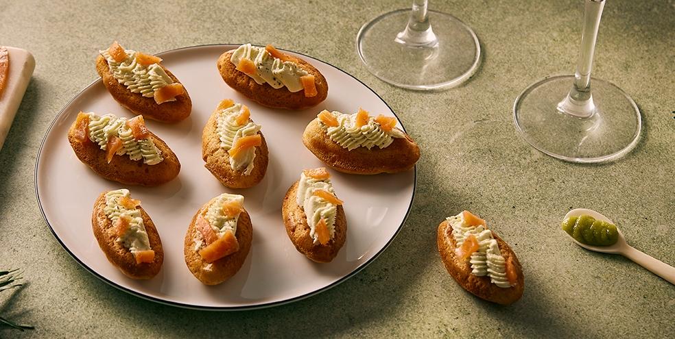 Barquettes au saumon fumé et wasabi