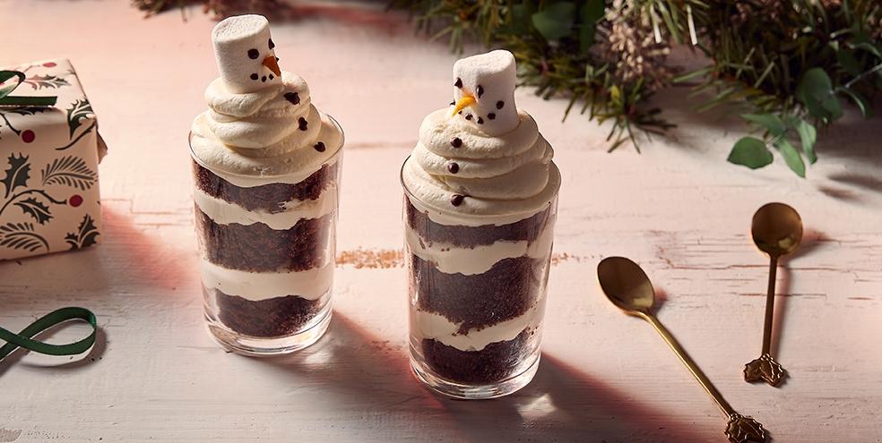 Verrines bonhommes de neige