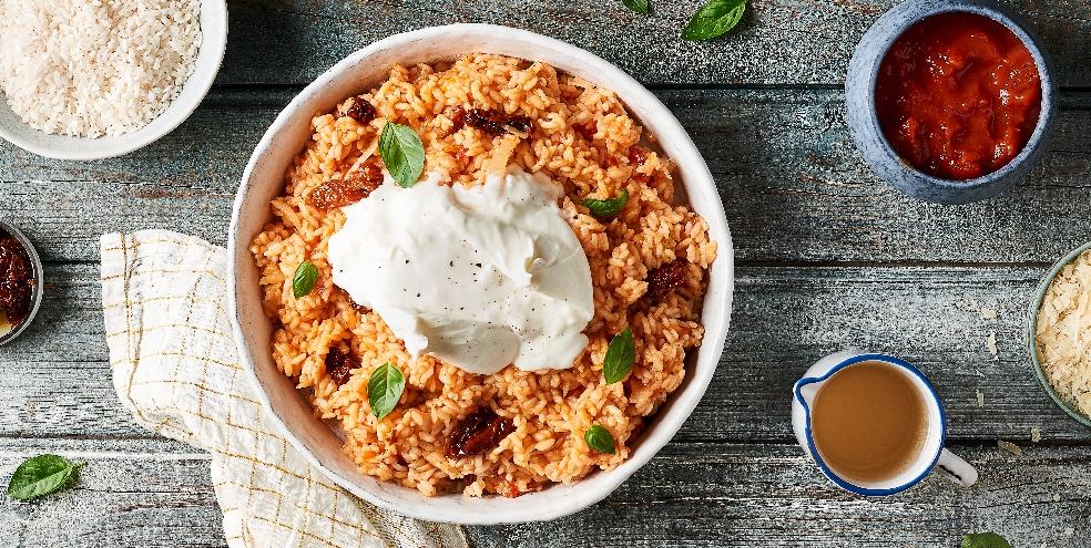 Risotto tomate burrata