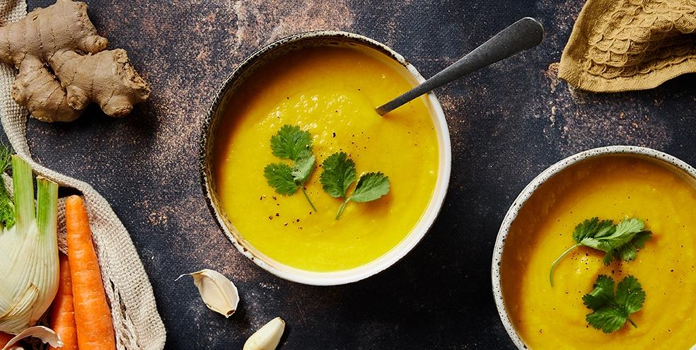 Potage fenouil, carotte et gingembre