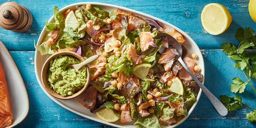 Salade de saumon au guacamole