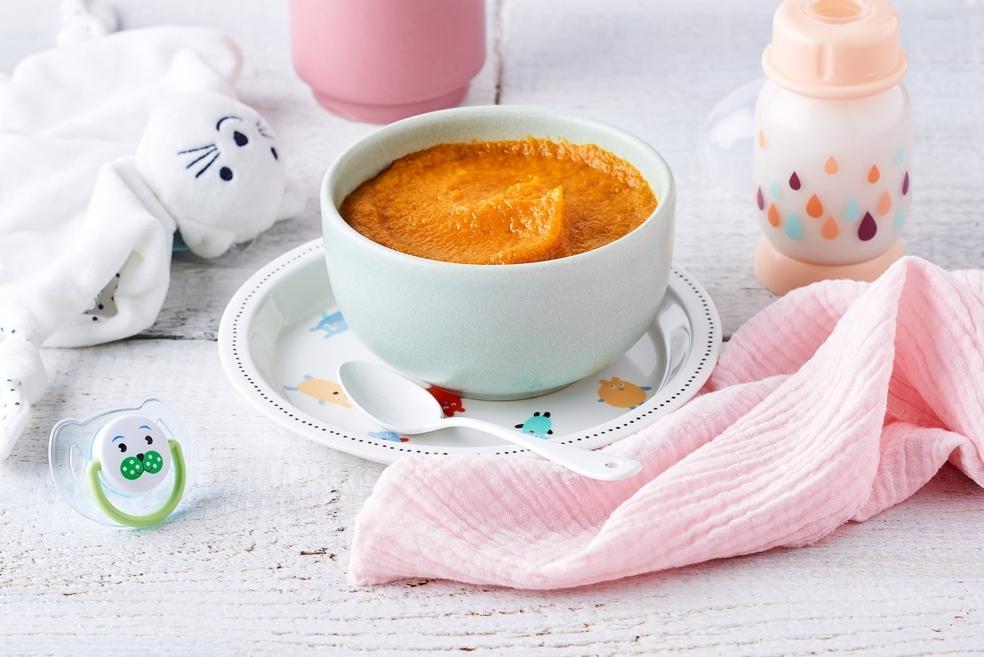 Crème dessert carotte, orange et banane