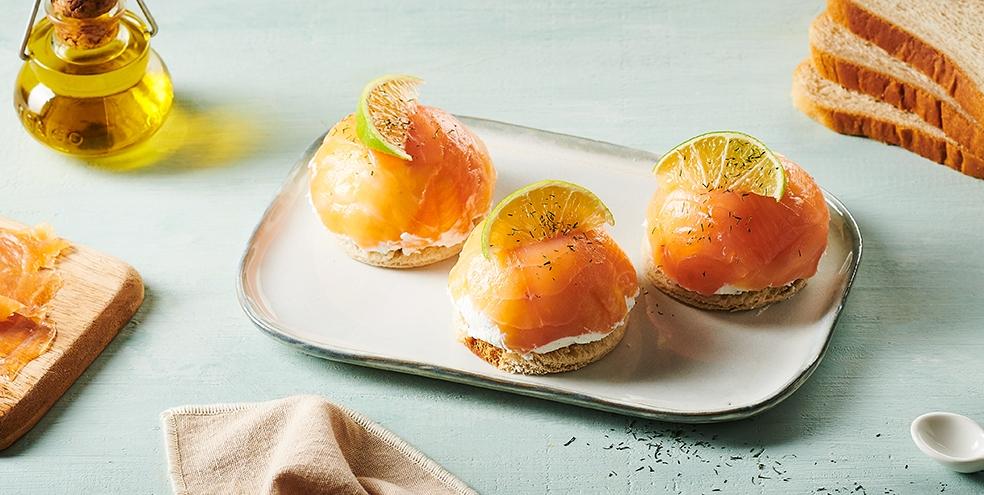 Dômes de saumon au chèvre