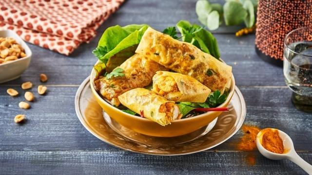 Nems de poulet à l’indienne