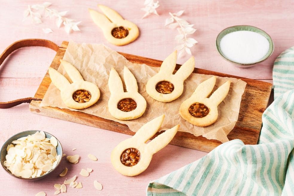 Sablés lapins au cœur nougatine