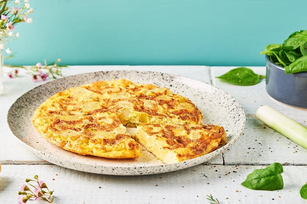 Frittata de pommes de terre et de poireau