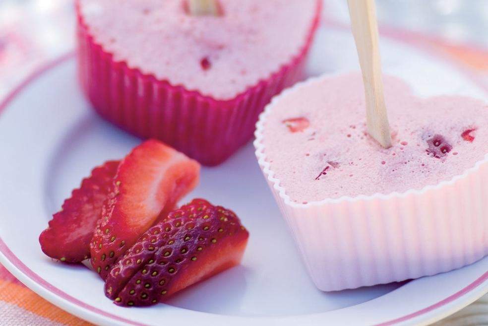 Mini entremets glacés à la fraise