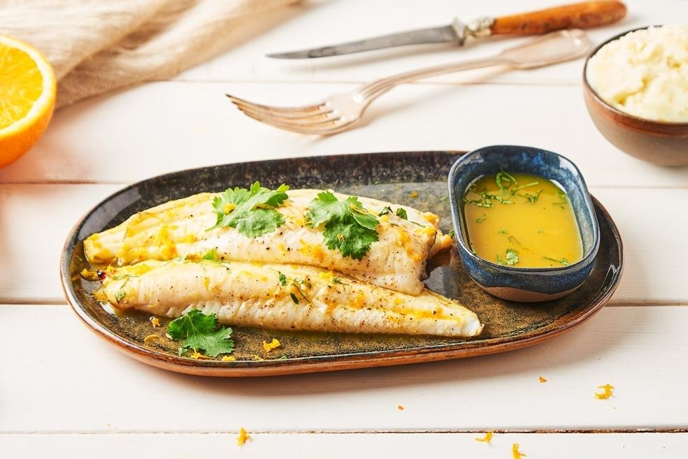Filets de carrelet sauce à l’orange