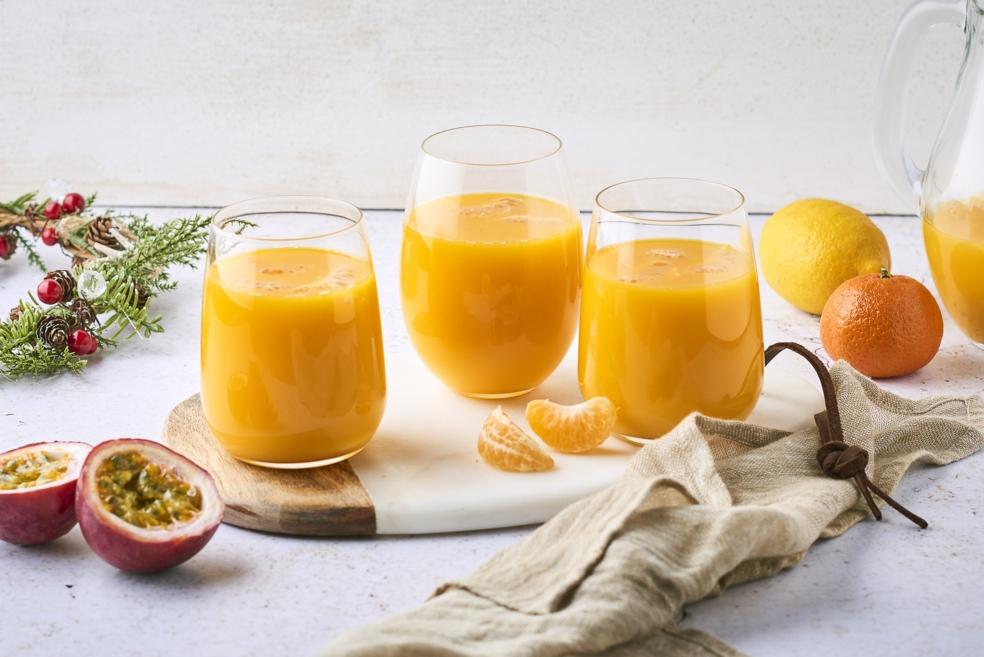 Cocktail mandarine, passion et citron