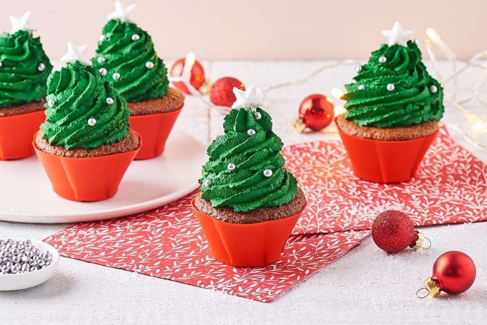 Cupcakes en forme de sapin