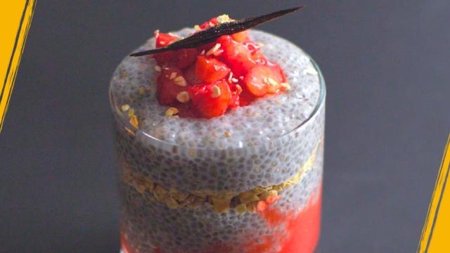 Pudding de chia aux fraises