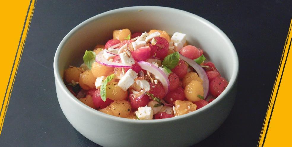 Salade de melon fêta et pastèque