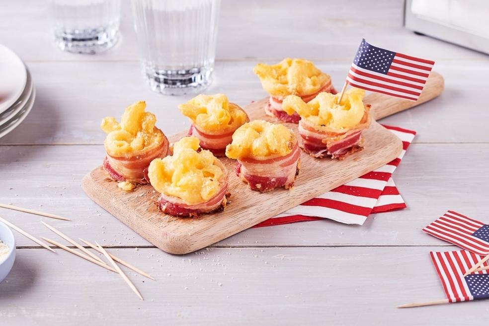 Bouchées de mac’n’cheese au bacon