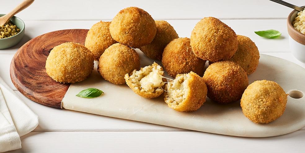 Arancini au pesto et à la mozzarella