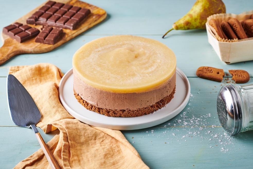 Bavarois poire, chocolat et spéculoos