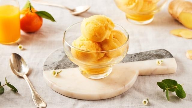 Sorbet à la bière gingembre et kiwi