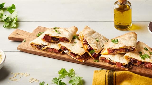 Quesadillas au chorizo et au fromage