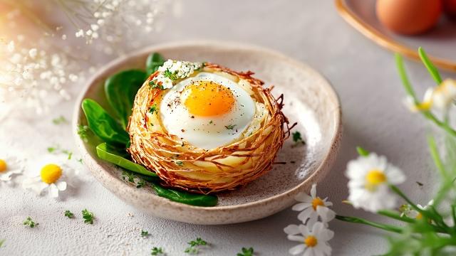 Nid de Pâques au chèvre