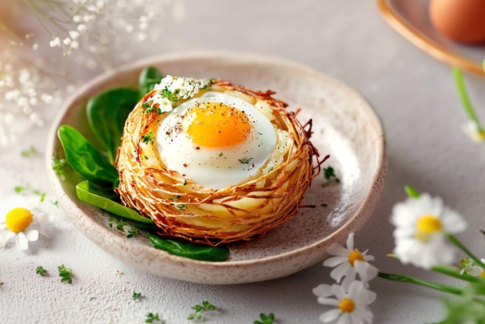 Nid de Pâques au chèvre