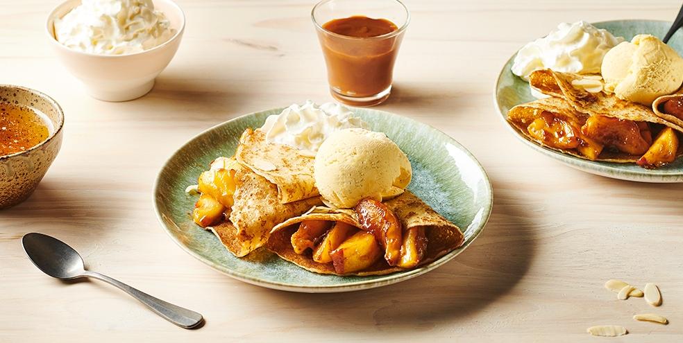 Crêpes pommes caramel
