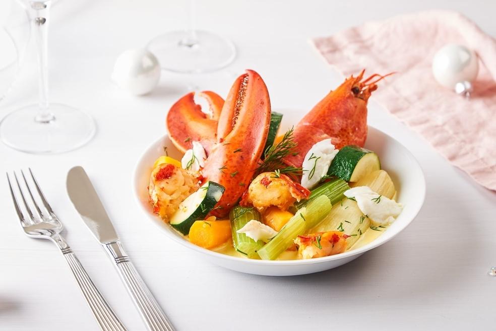 Pot au feu de homard au Champagne