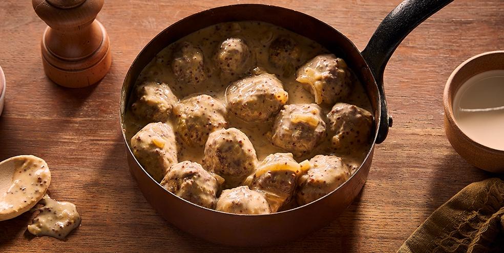 Boulettes de veau à la moutarde