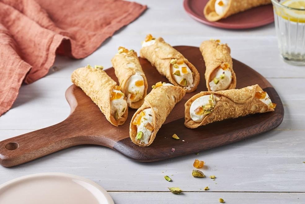Cannoli vanille, pistache et écorce d’orange