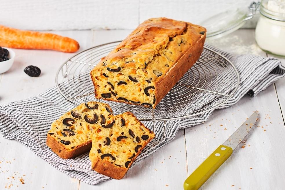 Cake salé végétarien aux olives
