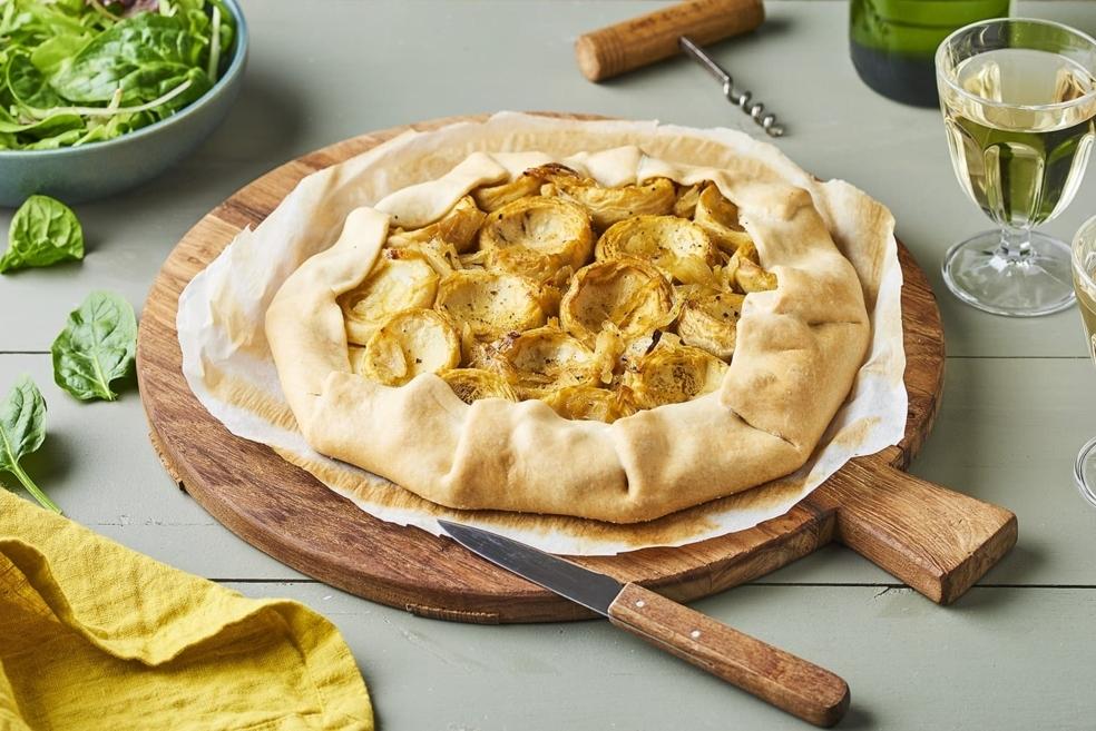 Tarte à l’ancienne aux cœurs d’artichauts