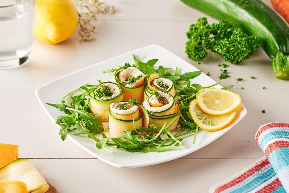 Roulés de plie aux légumes de saisons