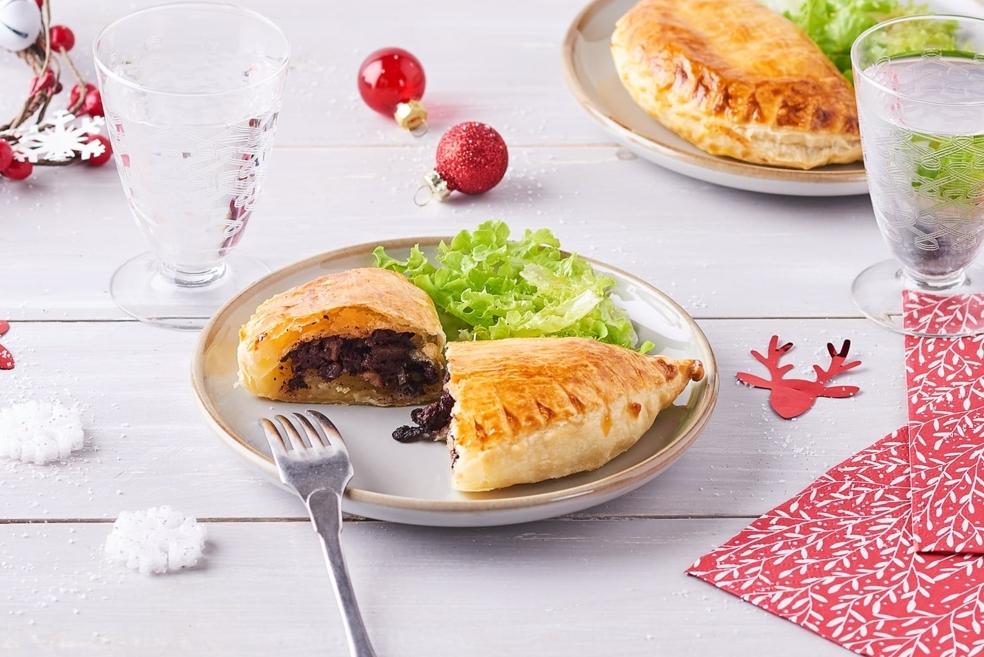 Chaussons aux pommes et boudin noir