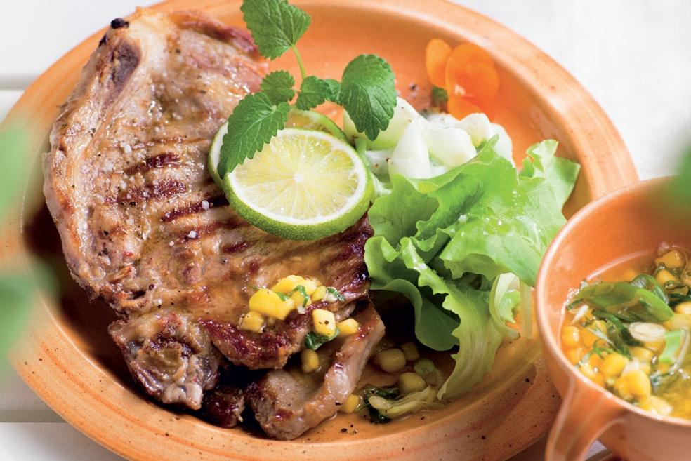 Côtes de porc sucré-salé à l’orientale