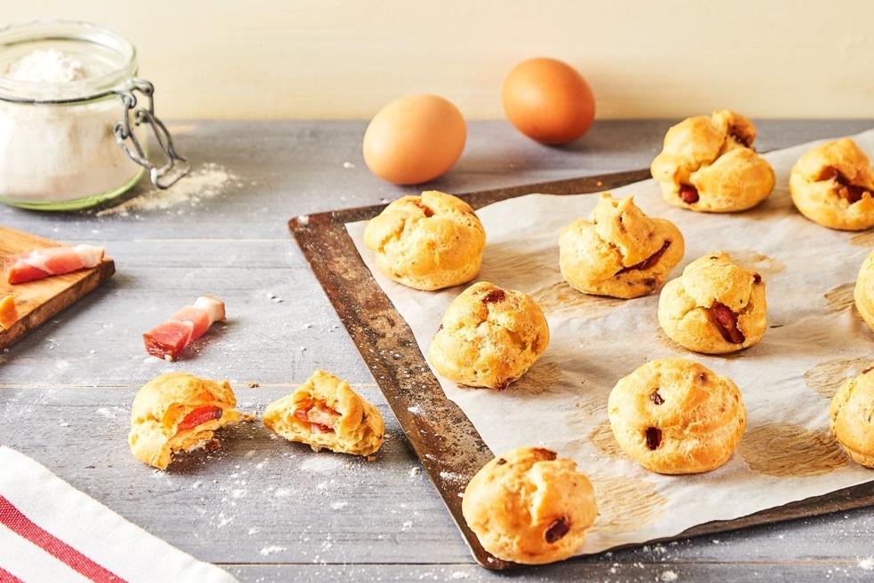 Chouquettes aux lardons