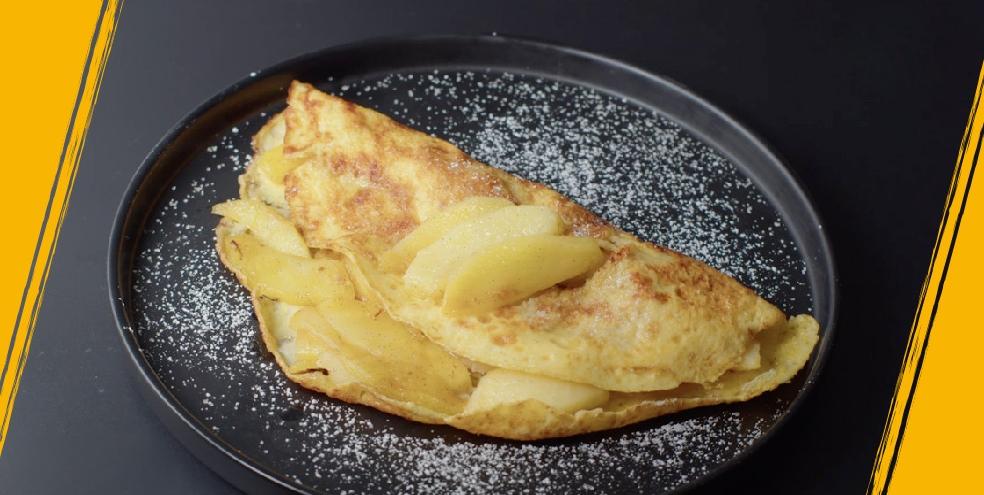Omelette sucrée aux pommes